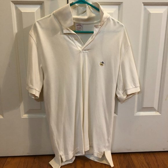 Brooks Brothers Polo Shirt Cream White Small - Picture 1 of 3